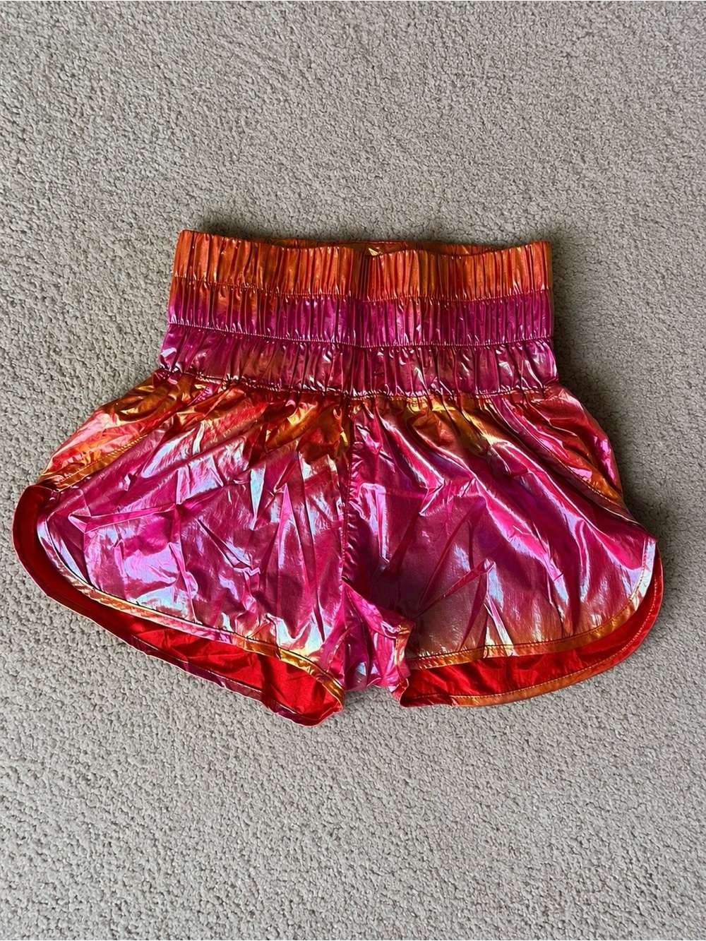 FP Movement by Free People The Way Home Metallic Iridescent Shorts XS